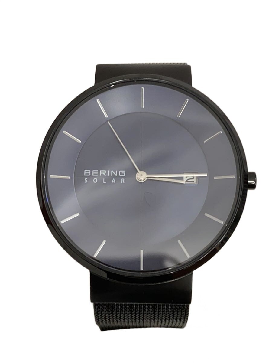 【中古】BERING◆ソーラーウオッチ/アナログ/--/BLK/BLK/14639-227【服飾雑貨他】