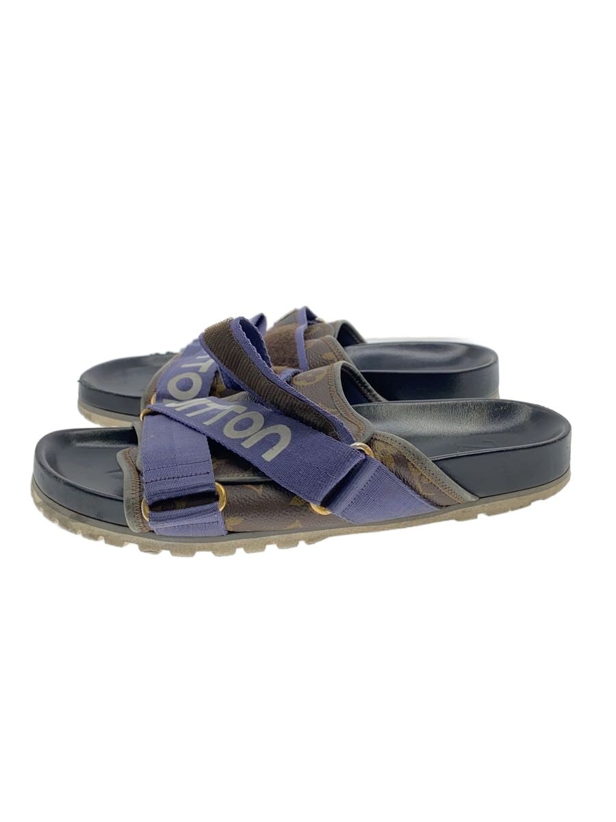 【中古】LOUIS VUITTON◆ミュール_ホノルル伝達ルート_モノグラム_BRW/UK7/BRW/PVC【シューズ】