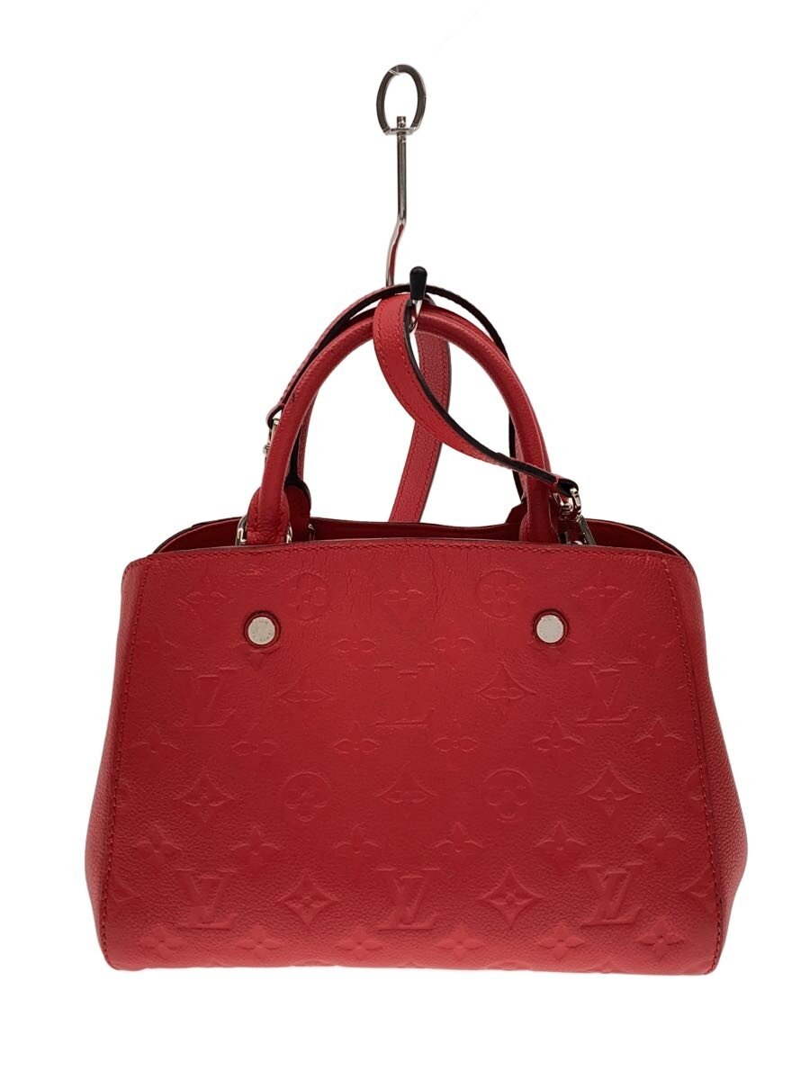 【中古】LOUIS VUITTON◆モンテーニュBB_モノグラム・アン工業プラント/なめし革/PNK/サクラ色/ハンドバック/ショルダーバッグ【御徒面子】