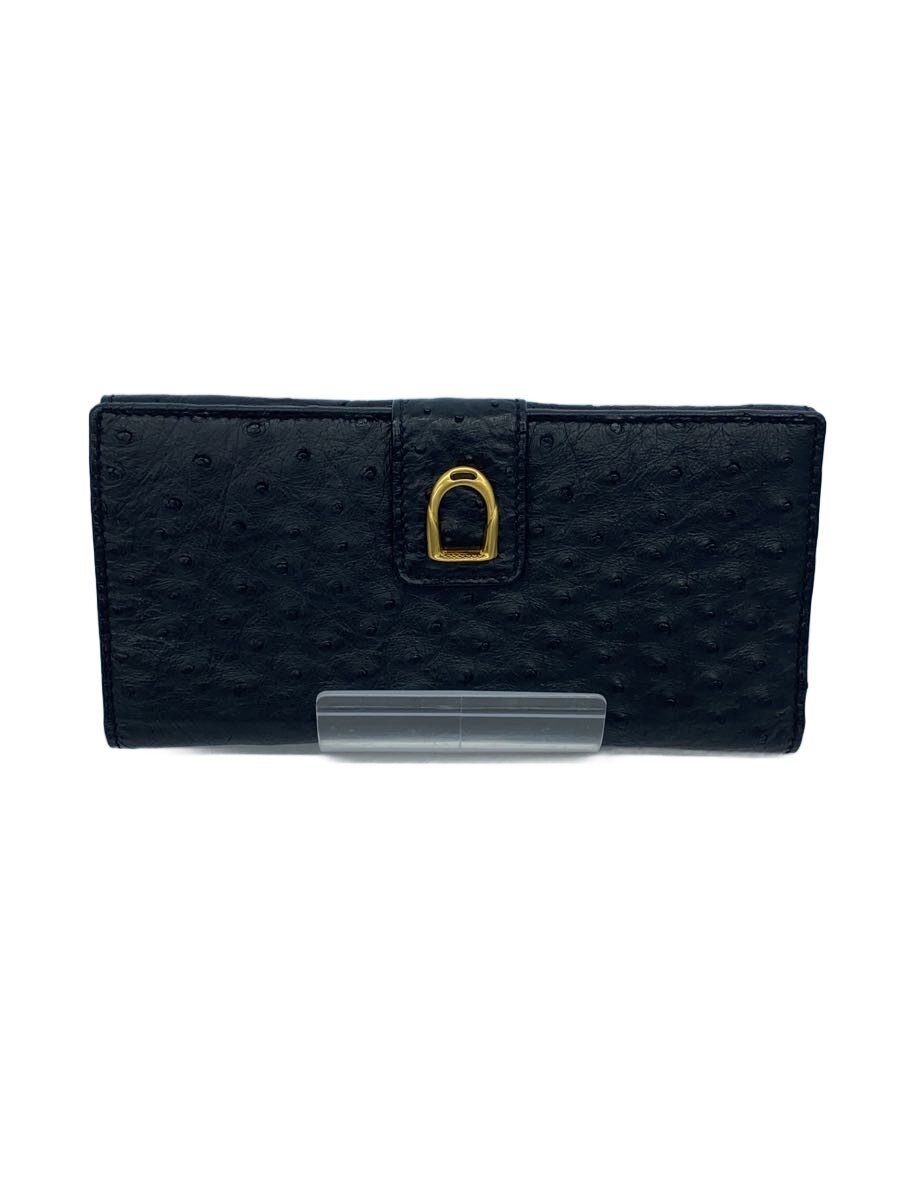 【中古】GUCCI◆長札入れ/なめし革/BLK/メンズ//【服飾雑貨他】