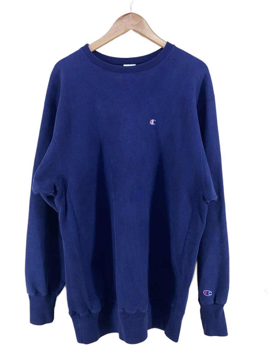 【中古】Champion◆90s/REVERSE WEAVE/刺しゅう引き船/USA製/流汗/XXXL/NVY/【メンズウェア】