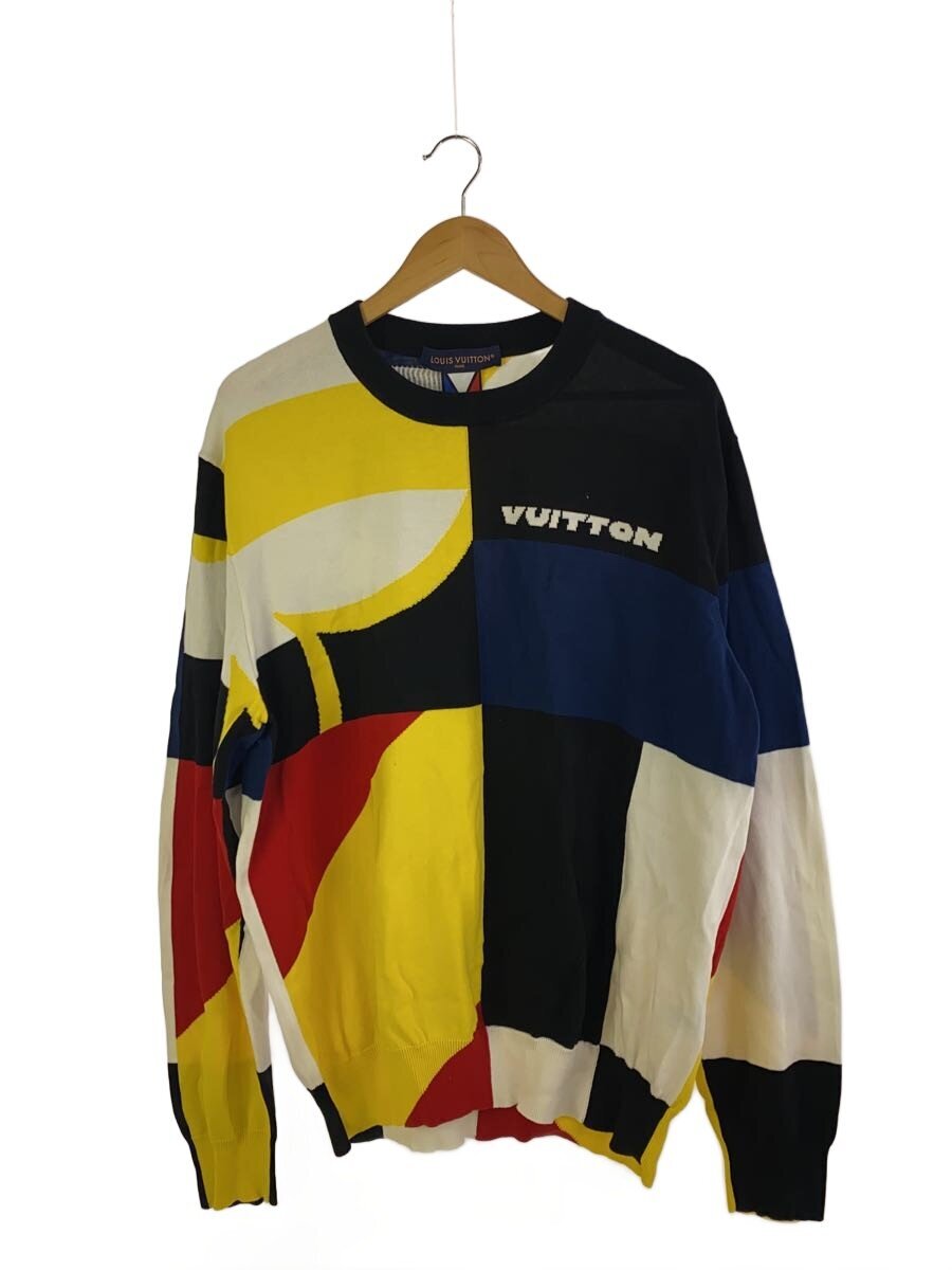 【中古】LOUIS VUITTON◆編み物・スウェーター(薄っぺら)/XXL/綿織物/マルチ色合い/RM242MH JL4/ルイヴィトン【メンズウェア】