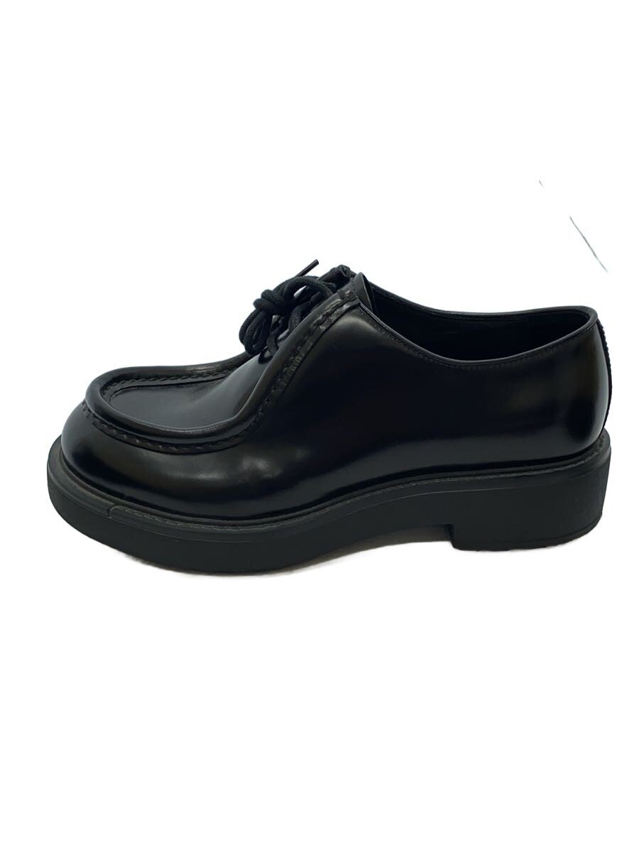 【中古】PRADA◆ダイアパソン/お召しものシューズ/UK7/BLK/なめし革/2EG419【シューズ】