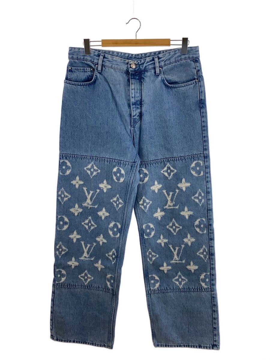 【中古】LOUIS VUITTON◆モノグラムジーンズ/下つ方/32/ジーンズ/BLU/モノグラム/RM251MM PNB HSD18W//【メンズウェア】