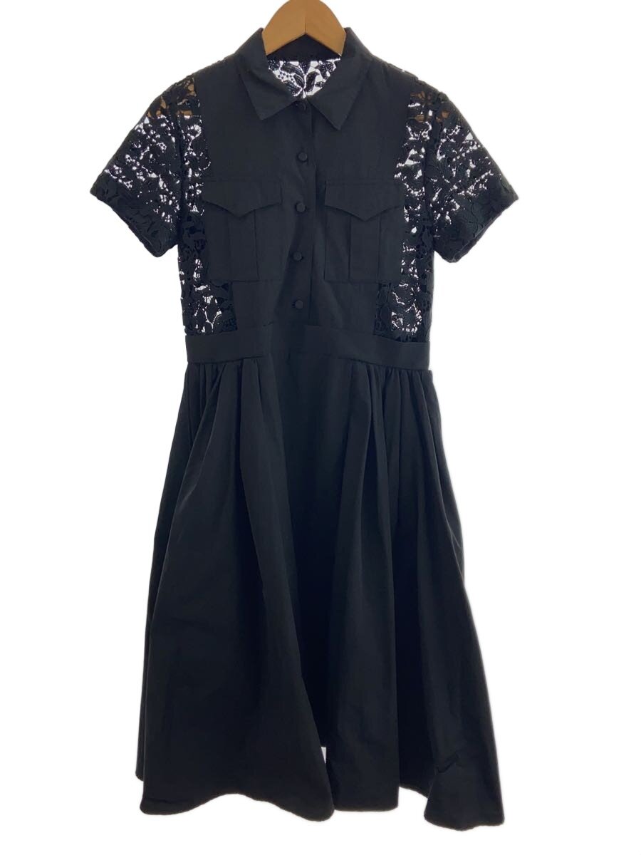 【中古】REKISAMI◆レース&times;布帛ワンピース/シャツワンピース/1/コットン/BLK/無地/RO-22116//【レディースウェア】｜2ｎｄ STREET 店