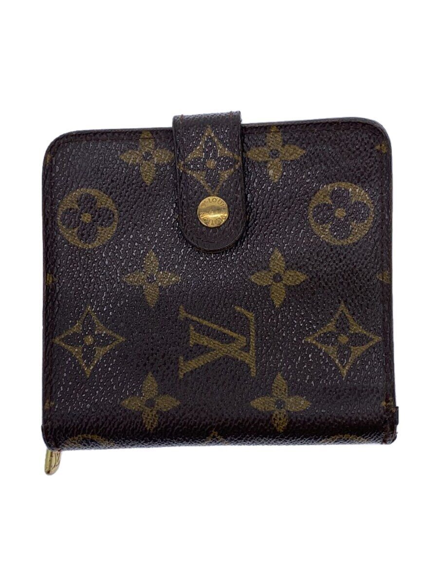 【中古】LOUIS VUITTON◆コンパクト・ジップ_モノグラム・キャンバス/PVC/BRW/メンズ【服飾雑貨他】｜2ｎｄ STREET 店