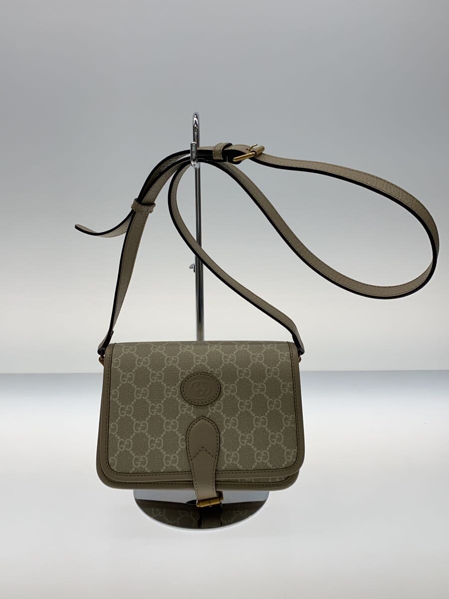 【中古】GUCCI◆ショルダーバッグ_GGスプリーム/671620/PVC/BEG/総柄【御徒面子】