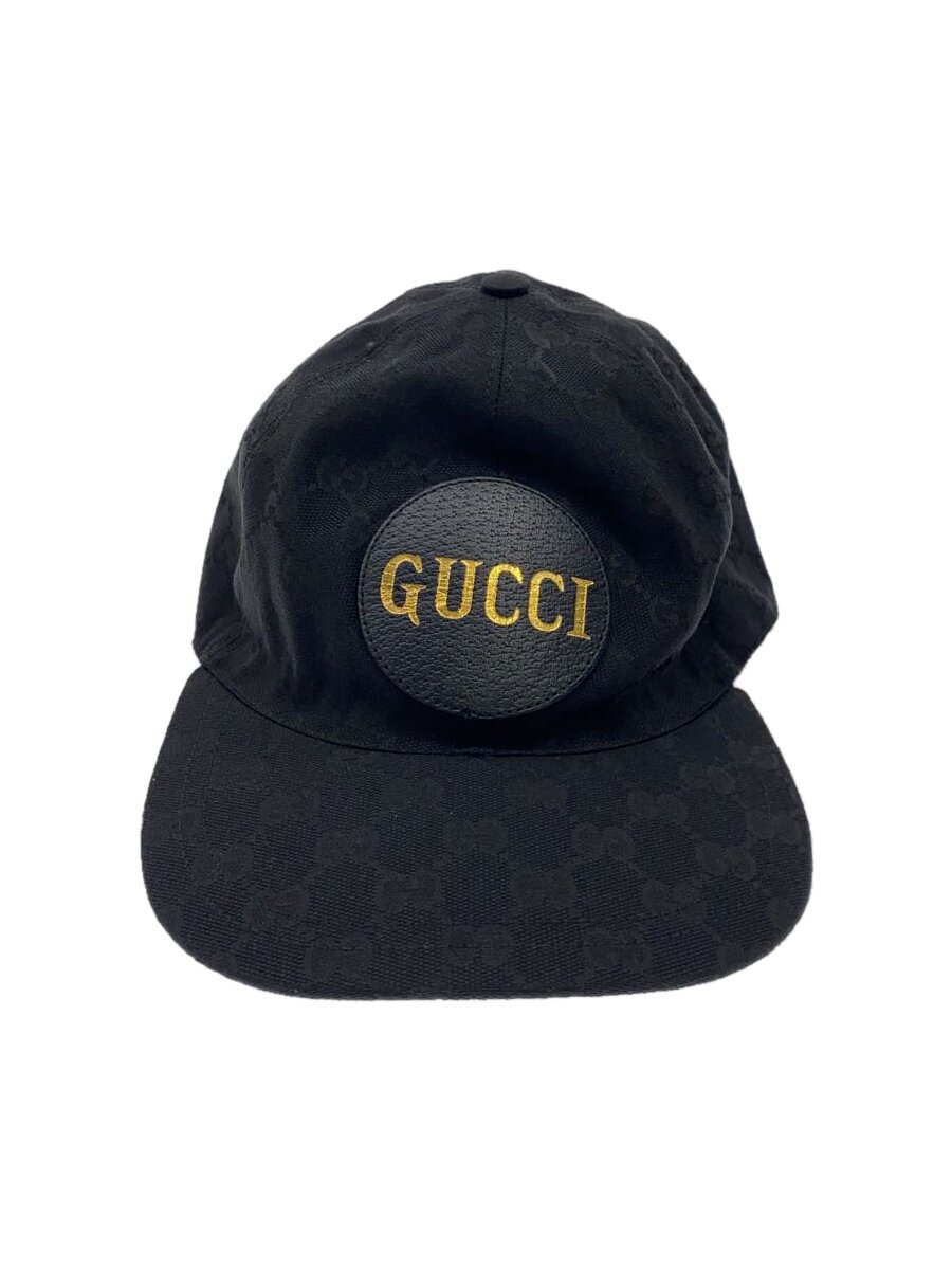【中古】GUCCI◆20SS/GG帆布野球旗がしら/L/綿織物/BLK/総柄/メンズ/576253【服飾雑貨他】