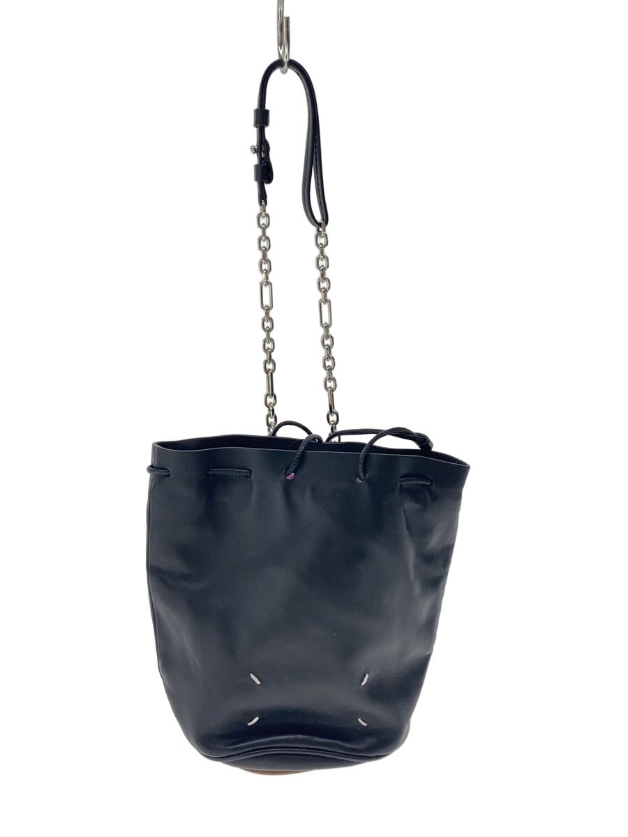 【中古】Maison Margiela◆20AW/TABI BUCKET BAG/タビバケットバッグ/なめし革/BLK/無地/S56WG0113【御徒面子】