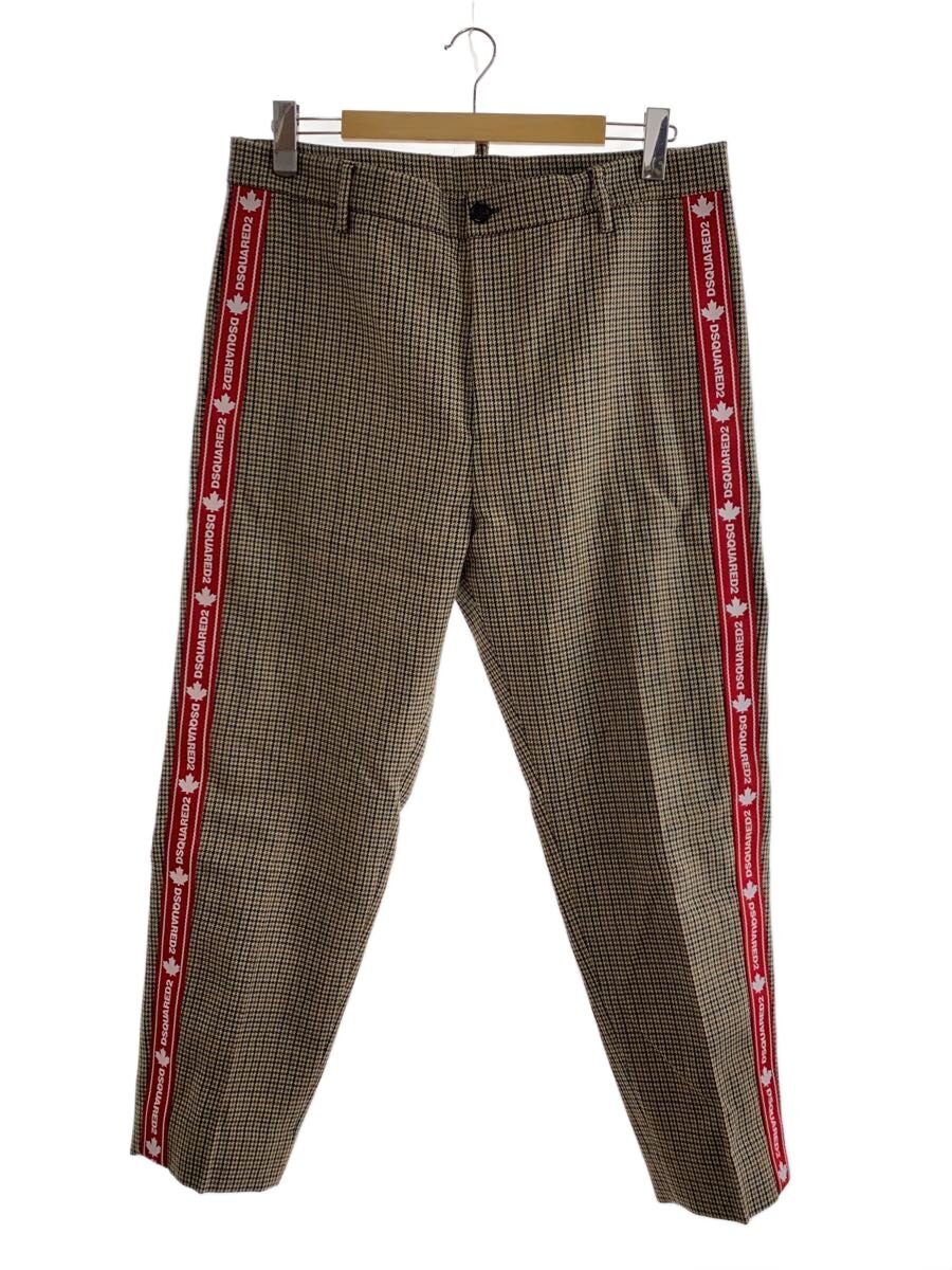 【中古】DSQUARED2◆20AW/側面ロゴタイプ/スラックスズボン下/52/羊毛/CML/チドリ透かし彫り/S74KB0477//【メンズウェア】
