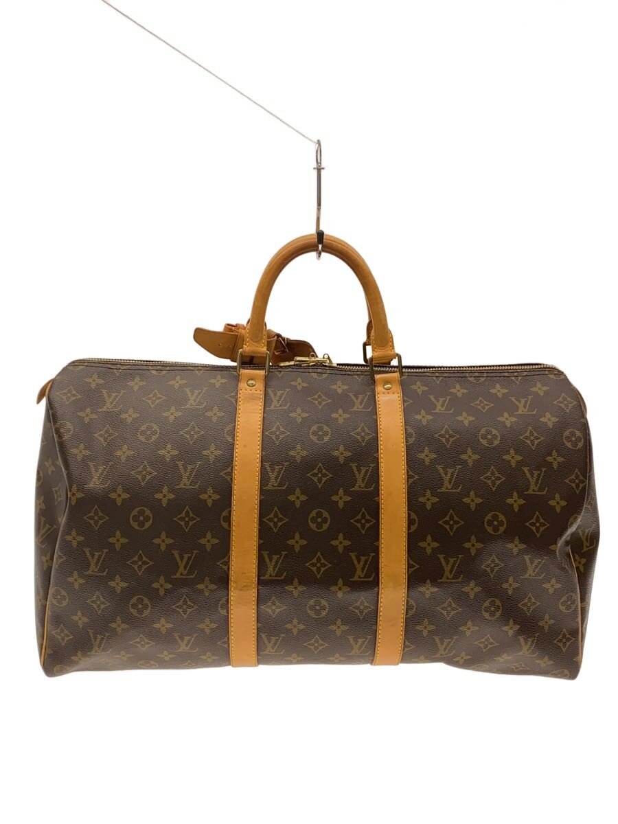 【中古】LOUIS VUITTON◆キーポル・バンドリエール50_モノグラム・帆布/PVC/BRW【御徒面子】