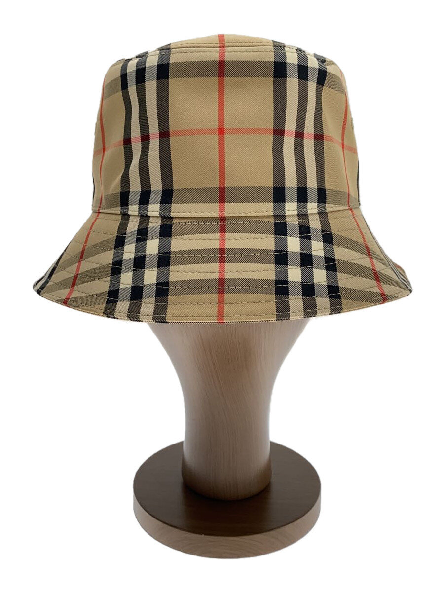 【中古】BURBERRY◆ノヴァ照合のしるし/ノバチェック/井戸釣瓶かぶり笠/S/ベージュ/照合のしるし/レディース//【服飾雑貨他】