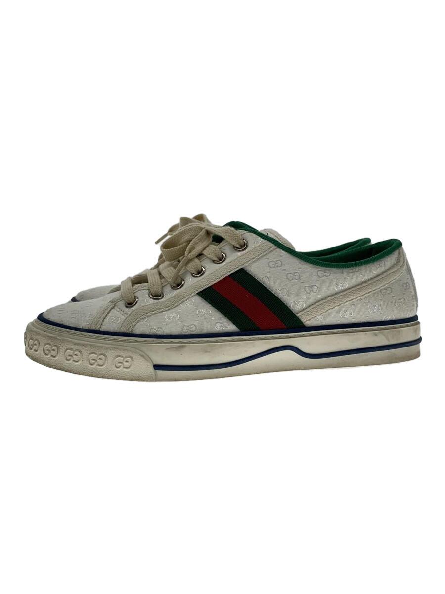 【中古】GUCCI◆ローカットスニーカー/37/WHT/帆布【シューズ】