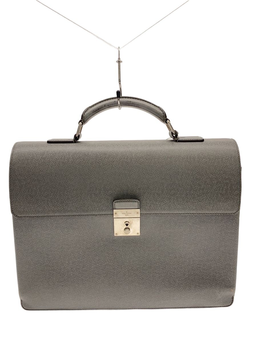 【中古】LOUIS VUITTON◆ネオ・ロブスト2_五分五分ガ/なめし革/GRY【御徒面子】