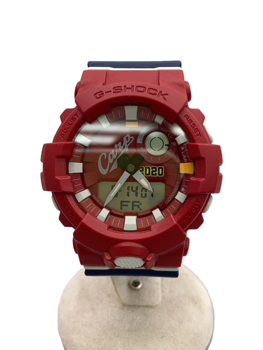 【中古】CASIO◆ウオッチ/アナログ/RED/NVY/GBA-800//【服飾雑貨他】