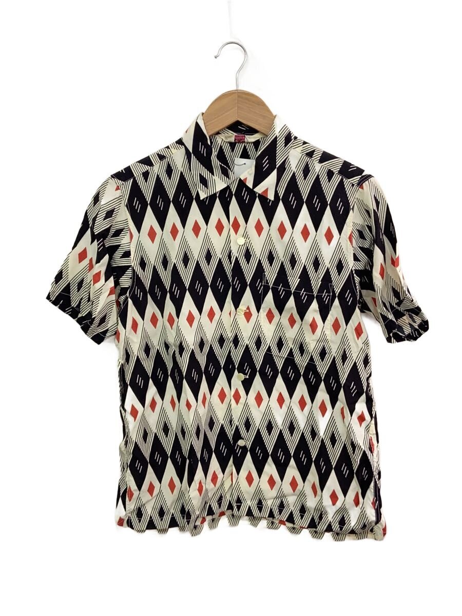 【中古】STAR OF HOLLYWOOD◆半袖プルオーバー/S/人絹/WHT/総柄/SH37282//【メンズウェア】