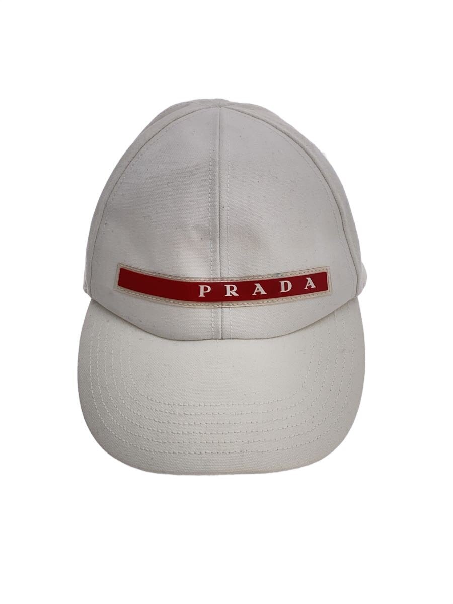 【中古】PRADA◆旗がしら/S/綿織物/WHT/レディース【服飾雑貨他】
