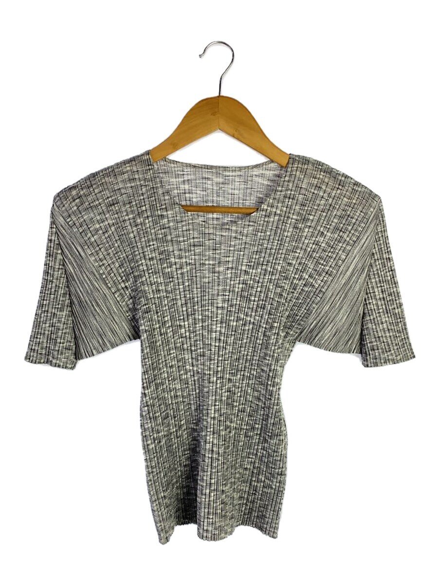 【中古】PLEATS PLEASE ISSEY MIYAKE◆半袖カットソー/3/ポリエステル/GRY/PP86-JK733//【レディース御召しもの】