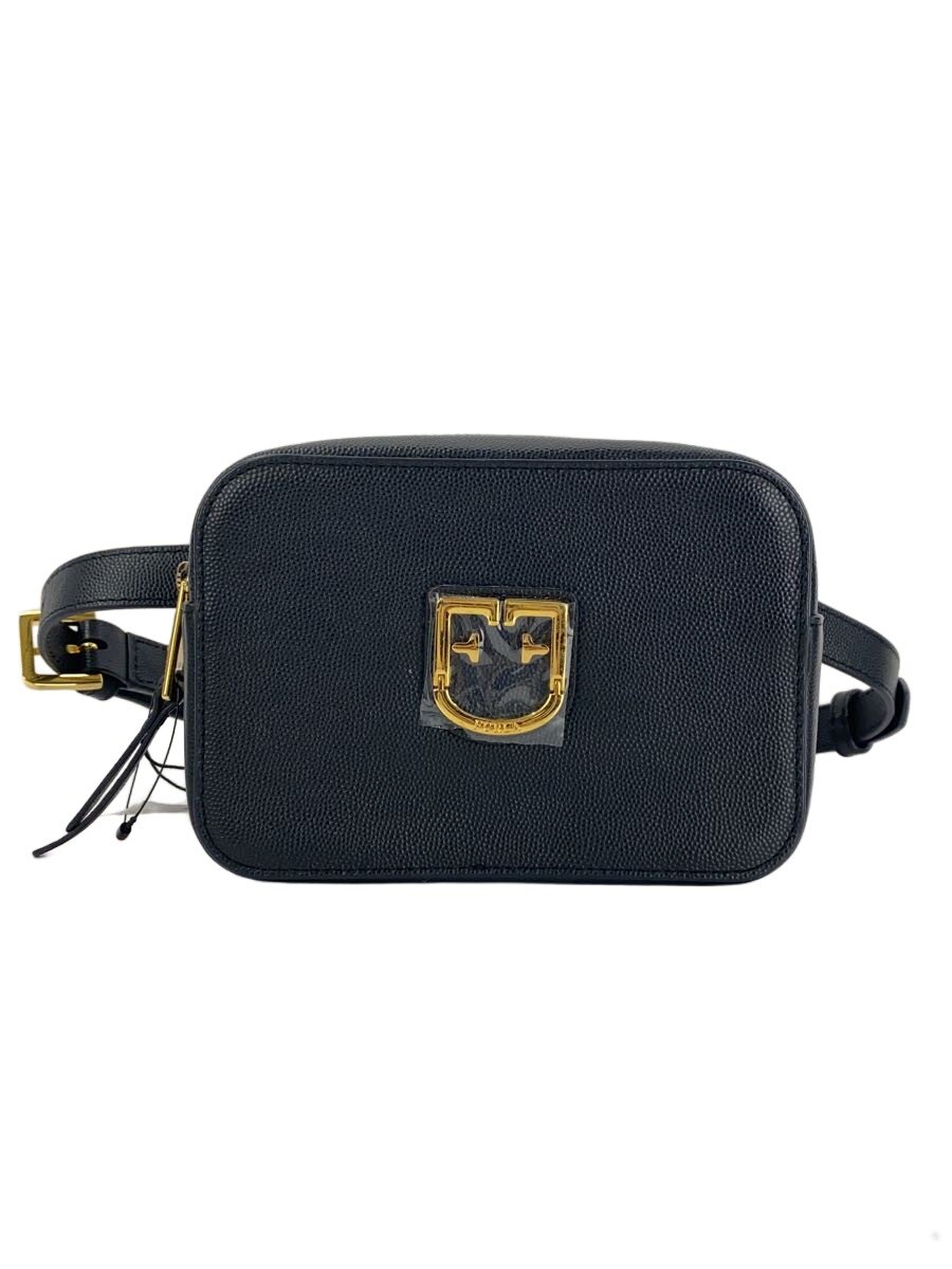 【中古】FURLA◆BELVEDERE/酉の方角御徒面子/なめし革/BLK/1014221【御徒面子】