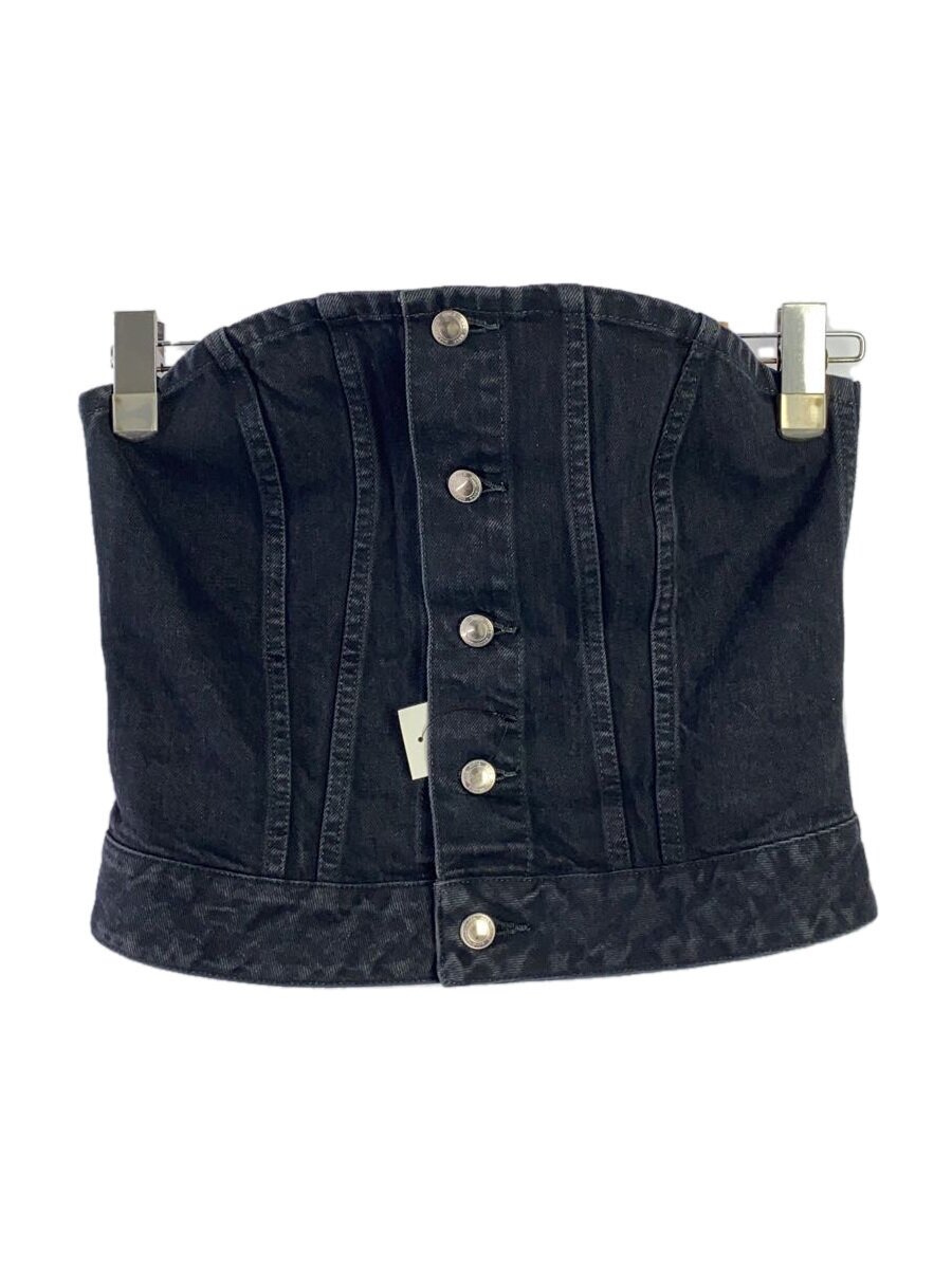 【中古】HYKE◆DENIM STRAPLESS TOP/ブラックデニムコルセット/2/ジーンズ//【レディース御召しもの】