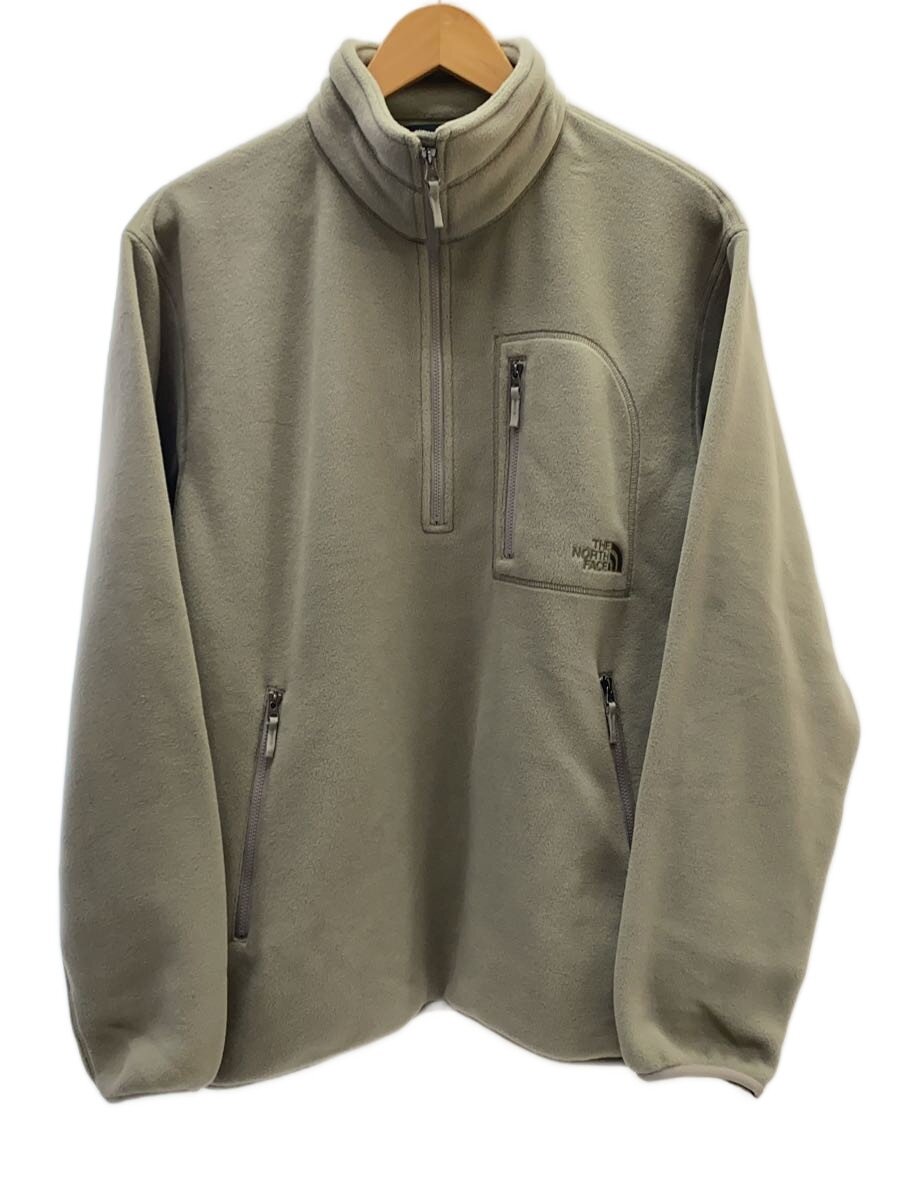 【中古】THE NORTH FACE◆FIELD FLEECE HALF ZIP_フィールドフリースハーフジップ/M/ポリエステル/KHK【メンズウェア】|2nd STREET 店