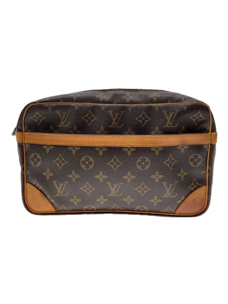 【中古】LOUIS VUITTON◆コンピエーニュ28_モノグラム・帆布_BRW/PVC/BRW【御徒面子】