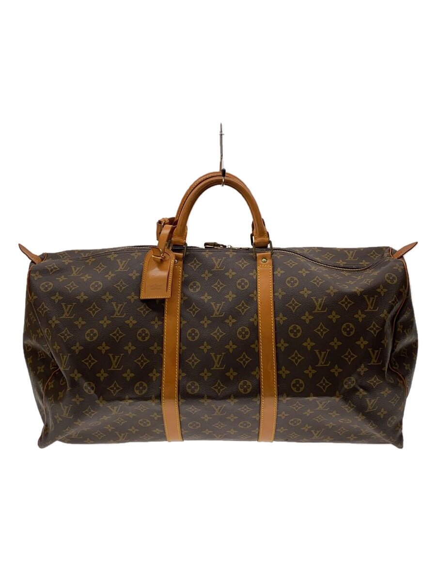 【中古】LOUIS VUITTON◆キーポル・バンドリエール60_モノグラム・帆布_BRW/PVC/BRW【御徒面子】