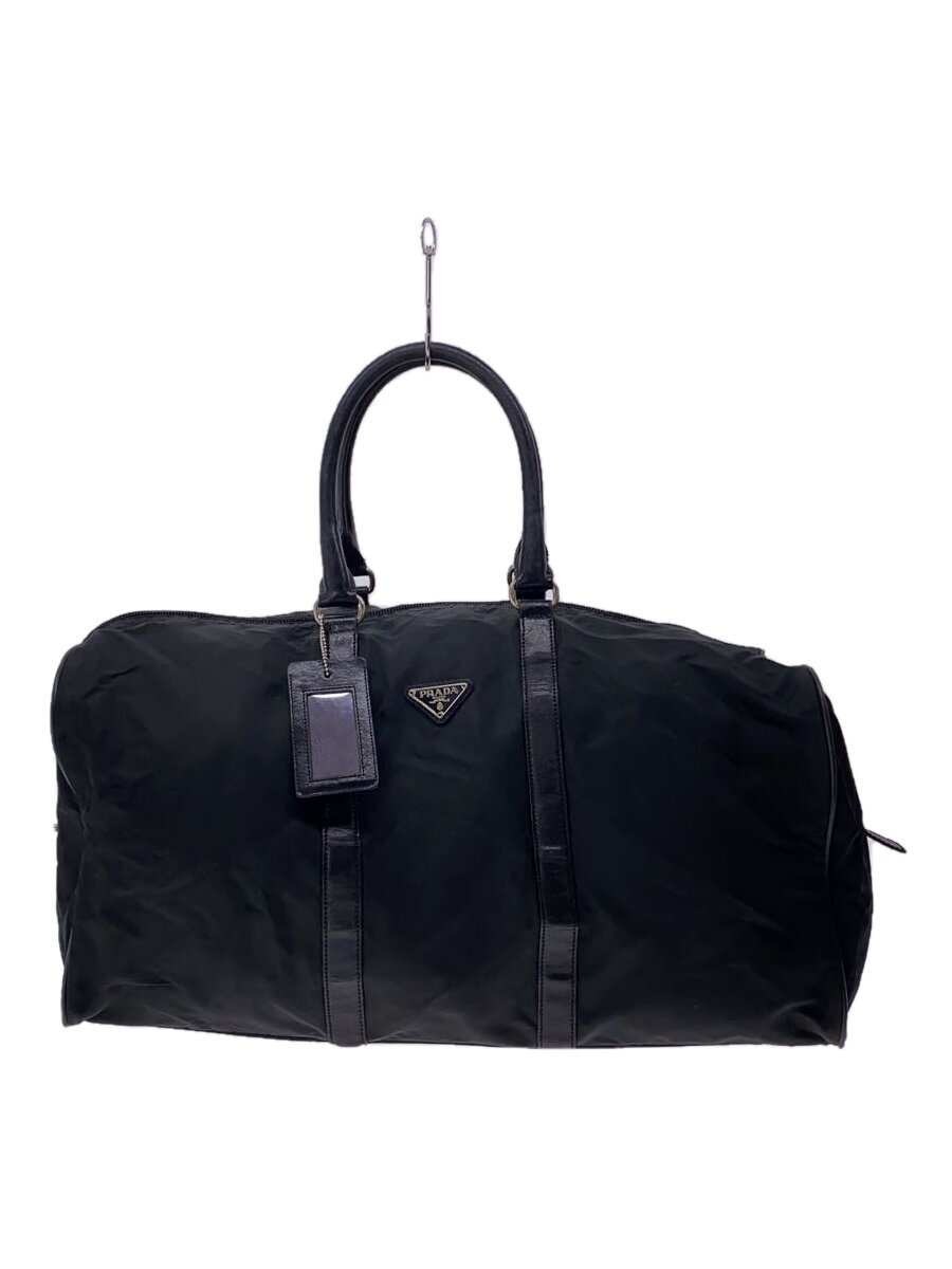 【中古】PRADA◆ボストンバッグ/--/BLK【御徒面子】