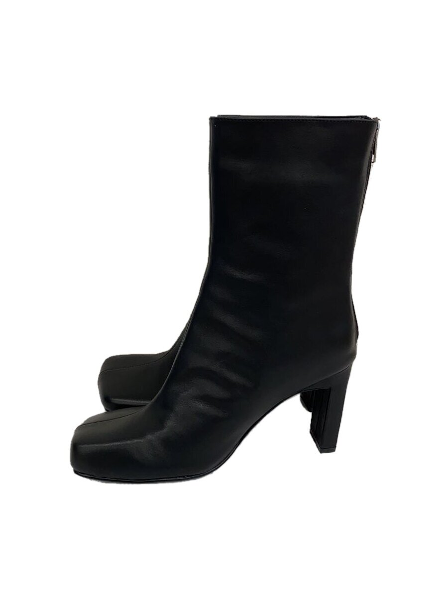 【中古】ELENDEEK◆SQUARE SHORT BOOTS/ヒールブーツ/38/BLK/512441810101/スクエアトゥ【シューズ】｜2ｎｄ STREET 店