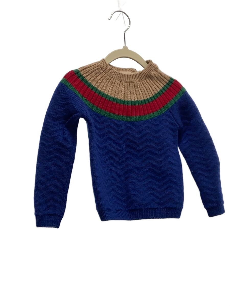 【中古】GUCCI◆編み物・ティーシャツ/--/羊毛/NVY【キッズ】