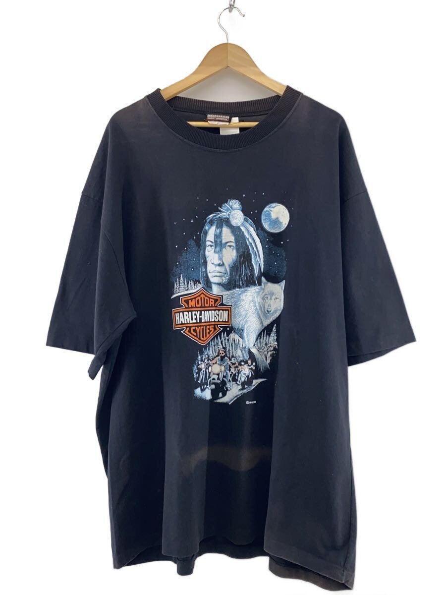 【中古】HARLEY DAVIDSON◆プルオーバー/XXL/綿織物/BLK【メンズウェア】