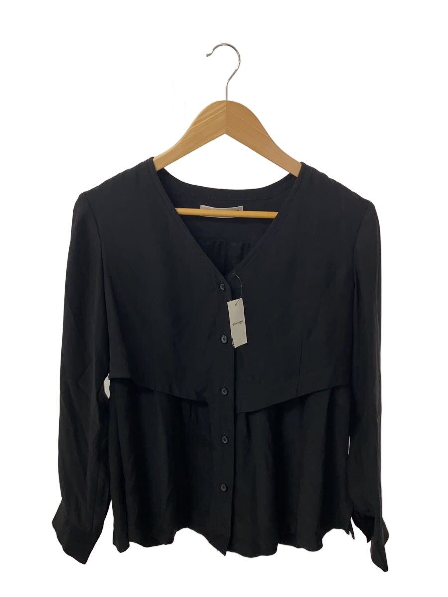 【中古】ISSEY MIYAKE◆旗がしらトップ/2/アセテート/BLK/無地/IM83FJ529【レディースお召しもの】