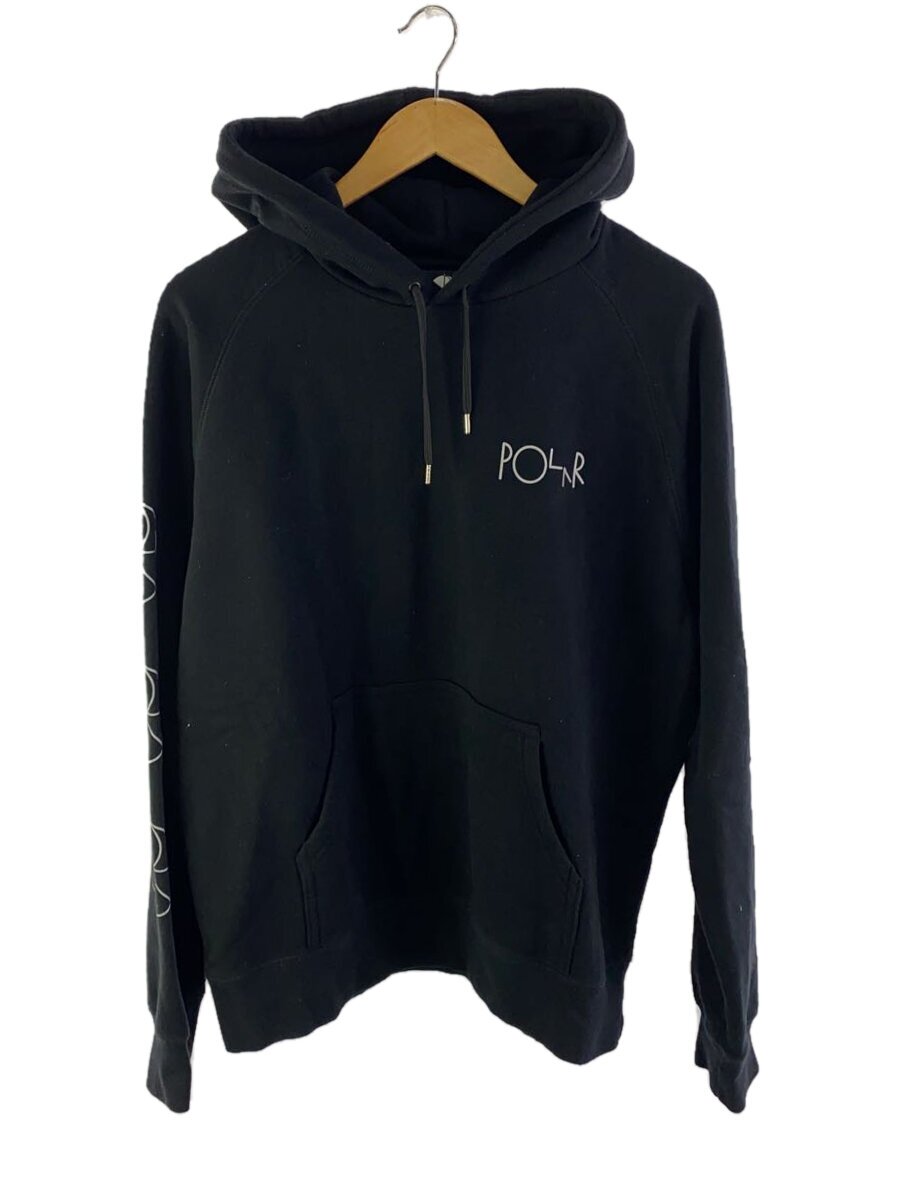 【中古】POLAR SKATE CO.◆Refective Racing Hood Black/パーカー/L/綿織物/黒いこと/【メンズウェア】