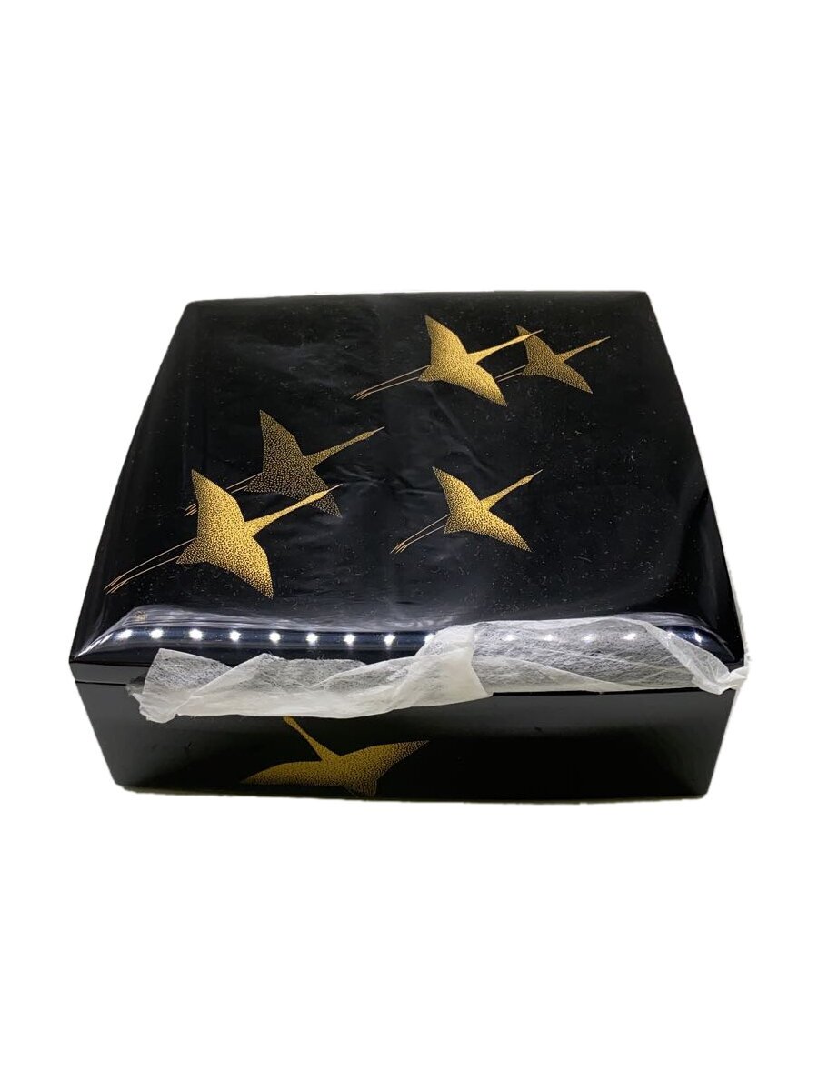 【中古】輪島塗(輪島漆器)◆重箱/3段/和食器その他/BLK【キッチン用品】