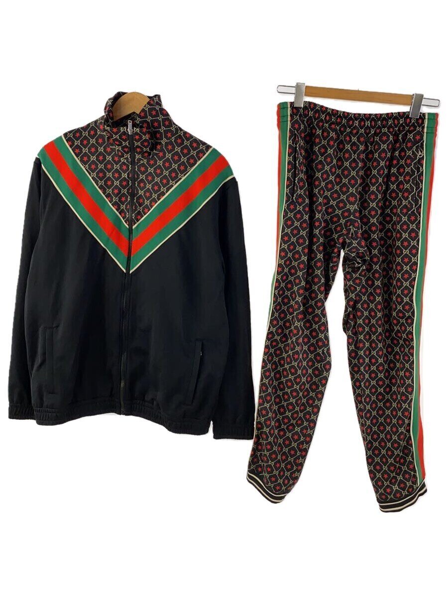 【中古】GUCCI◆セットアップ/S/ポリエステル/BLK/575734/セットアップ//【メンズウェア】