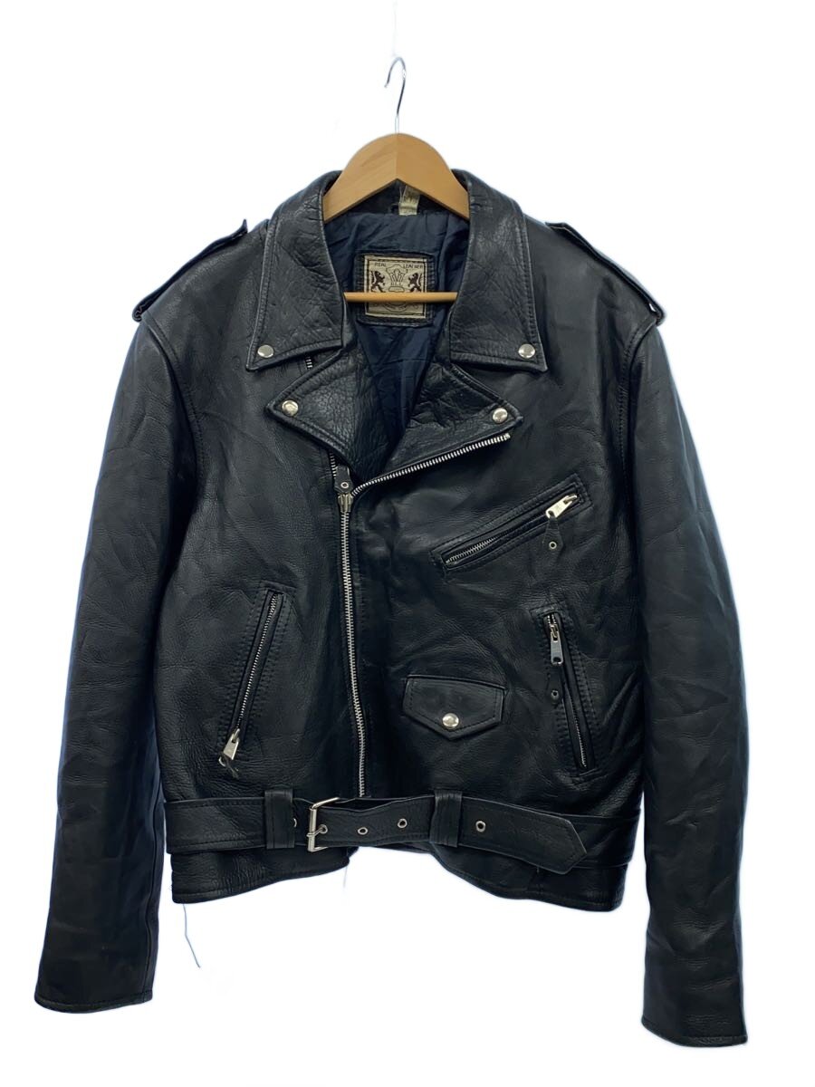 【中古】ECHTES LEDER◆ダブルライダースジャケット/46/レザー/BLK/無地//【メンズウェア】|2nd STREET 店