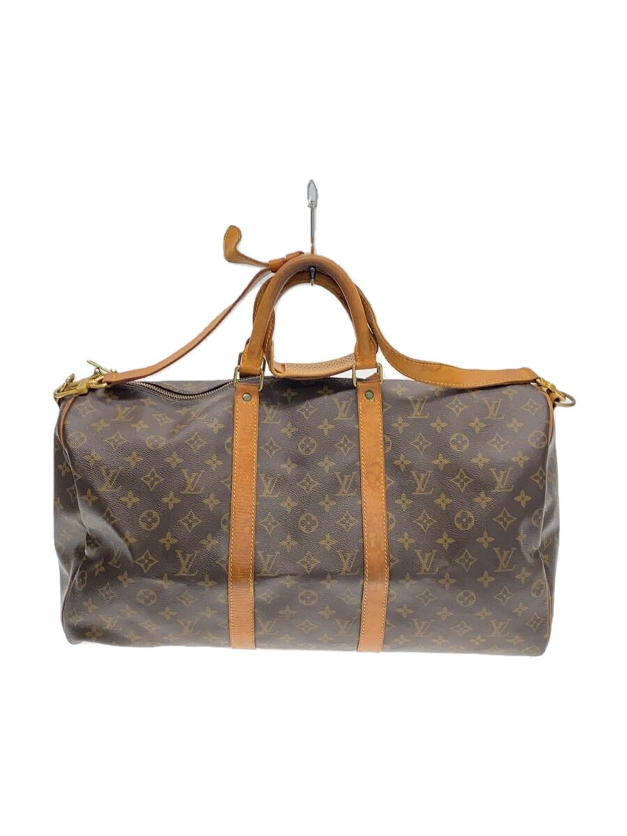 【中古】LOUIS VUITTON◆キーポル・バンドリエール50_モノグラム・帆布_BRW/PVC/BRW//【御徒面子】