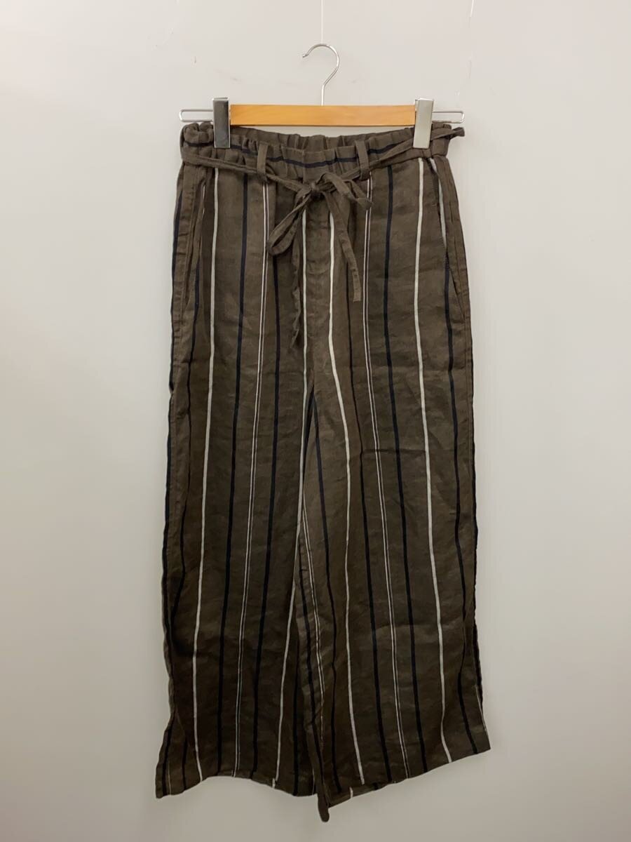【中古】Y’s◆下つ方/2/リネン/BRW/縞模様/YO-P40-330【メンズウェア】