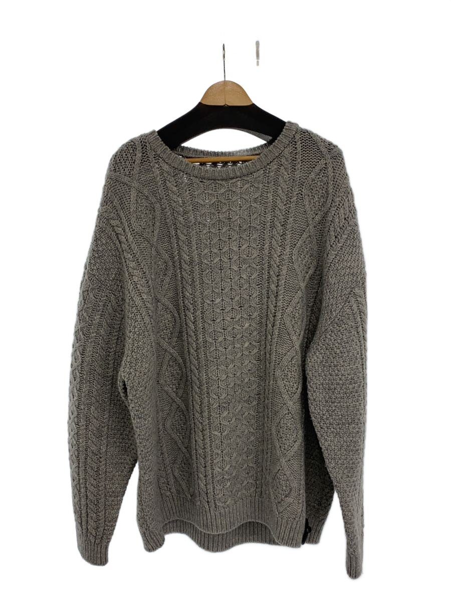 【中古】whiz limited◆FISHERMAN KNIT/ニット/XL/ウール/グレー/無地/WL-K-08/ウィズリミテッド【メンズウェア】|2nd STREET 店