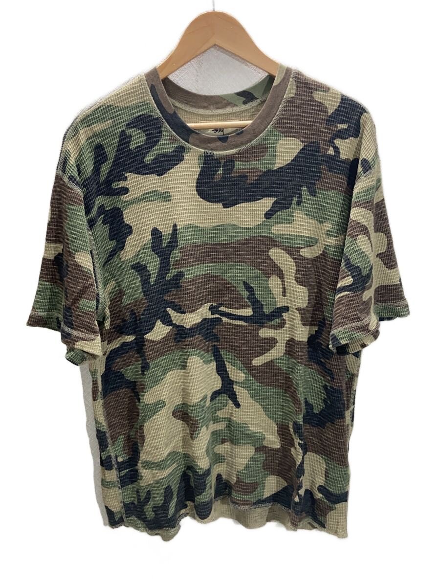 【中古】STUSSY◆PIGMENT DYED SS THERMAL/ティーシャツ/L/綿織物/KHK/合鴨フラ/1140368//【メンズウェア】