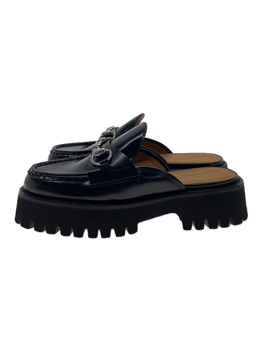 【中古】GUCCI◆WMNS 1955 Horsebit Mule/ホースビットローファーミュール/サンダル/36/BLK/764207【シューズ】