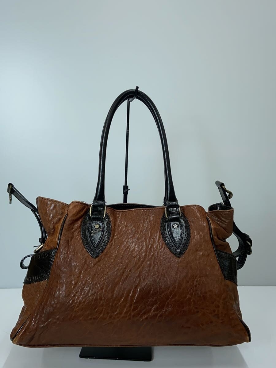 【中古】FENDI◆トートバッグ/なめし革/BRW/8BN162【御徒面子】