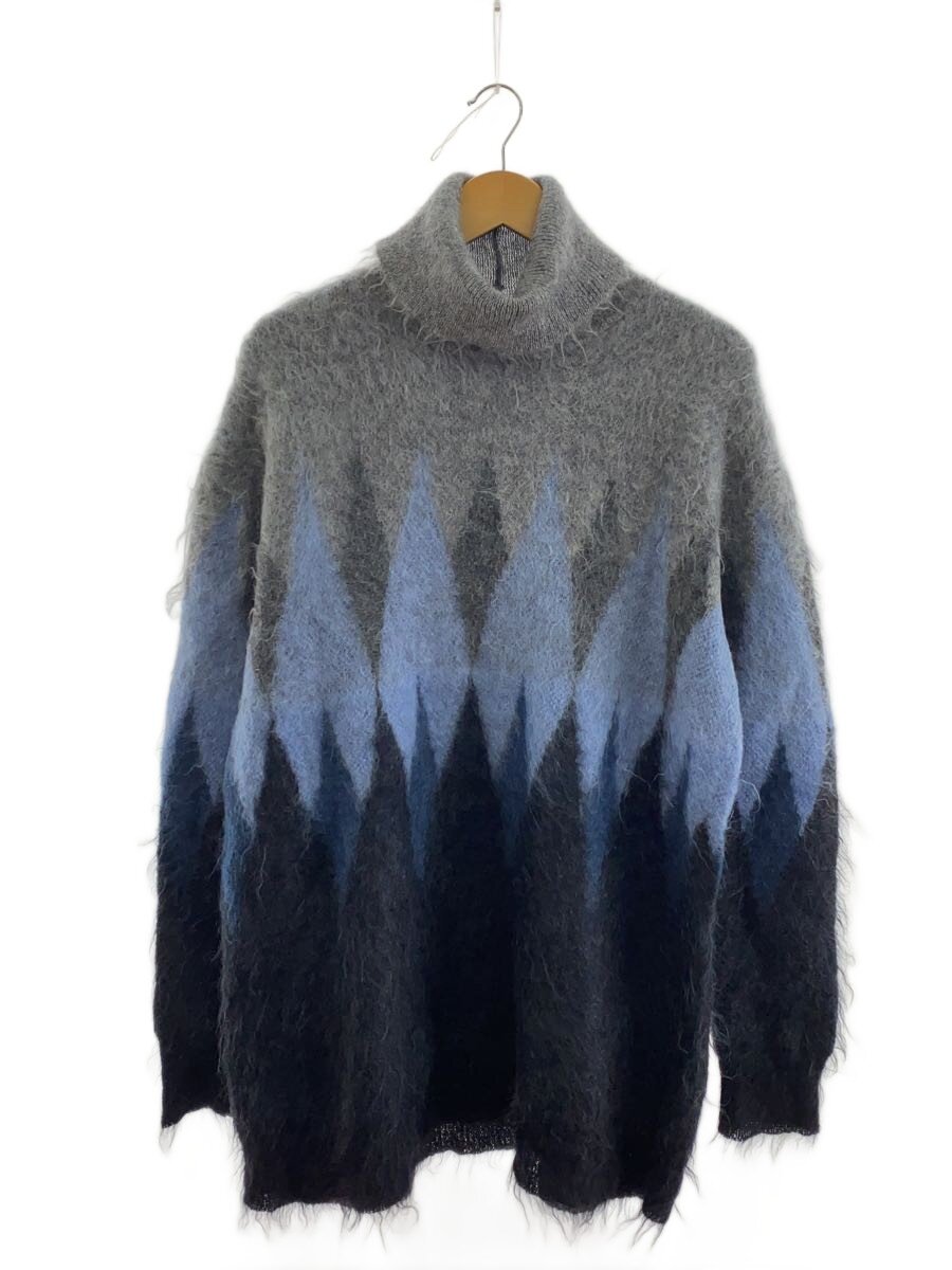 【中古】JUNYA WATANABE COMME des GARCONS◆編み物・ティーシャツ(朦朦たる)/M/羊毛/BLU/JB-N016/AD2018【メンズウェア】