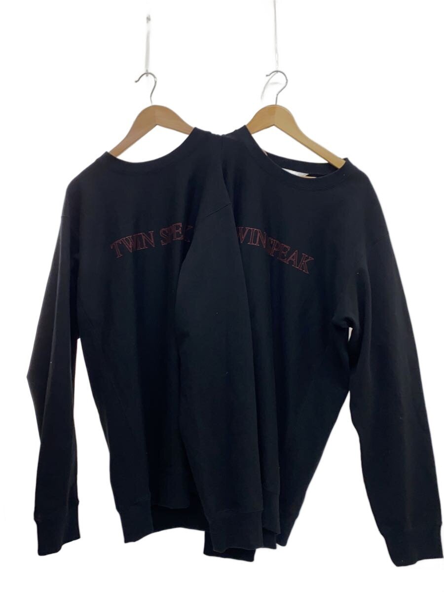 【中古】JOHN LAWRENCE SULLIVAN◆25SS/TWIN SPEAK/DOCKING SWEAT PULLOVER/FREE/コットン/BLK【メンズウェア】|2nd STREET 店