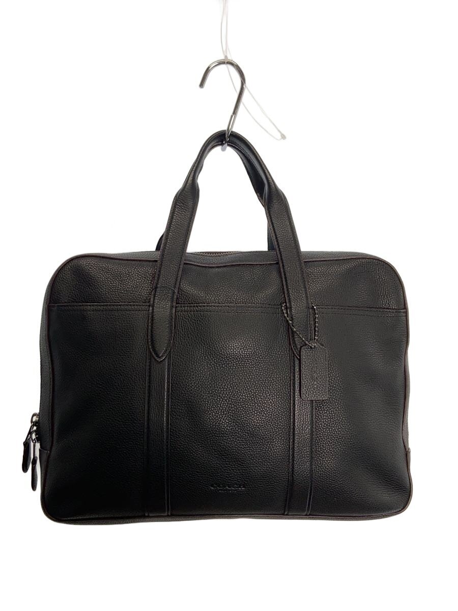 【中古】COACH◆トートバッグ/なめし革/BLK/無地//【御徒面子】