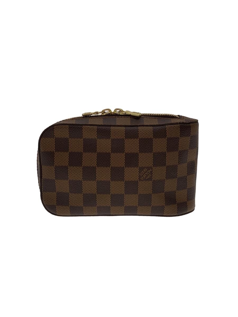 【中古】LOUIS VUITTON◆ジェロニモス_ダミエ・エベヌ/PVC/BRW【御徒面子】