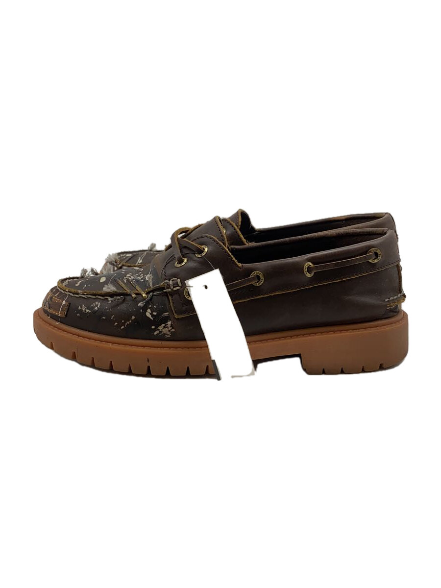 【中古】kolor◆ペイントローファー/置き目毛皮/23.5糎/BRW//【シューズ】