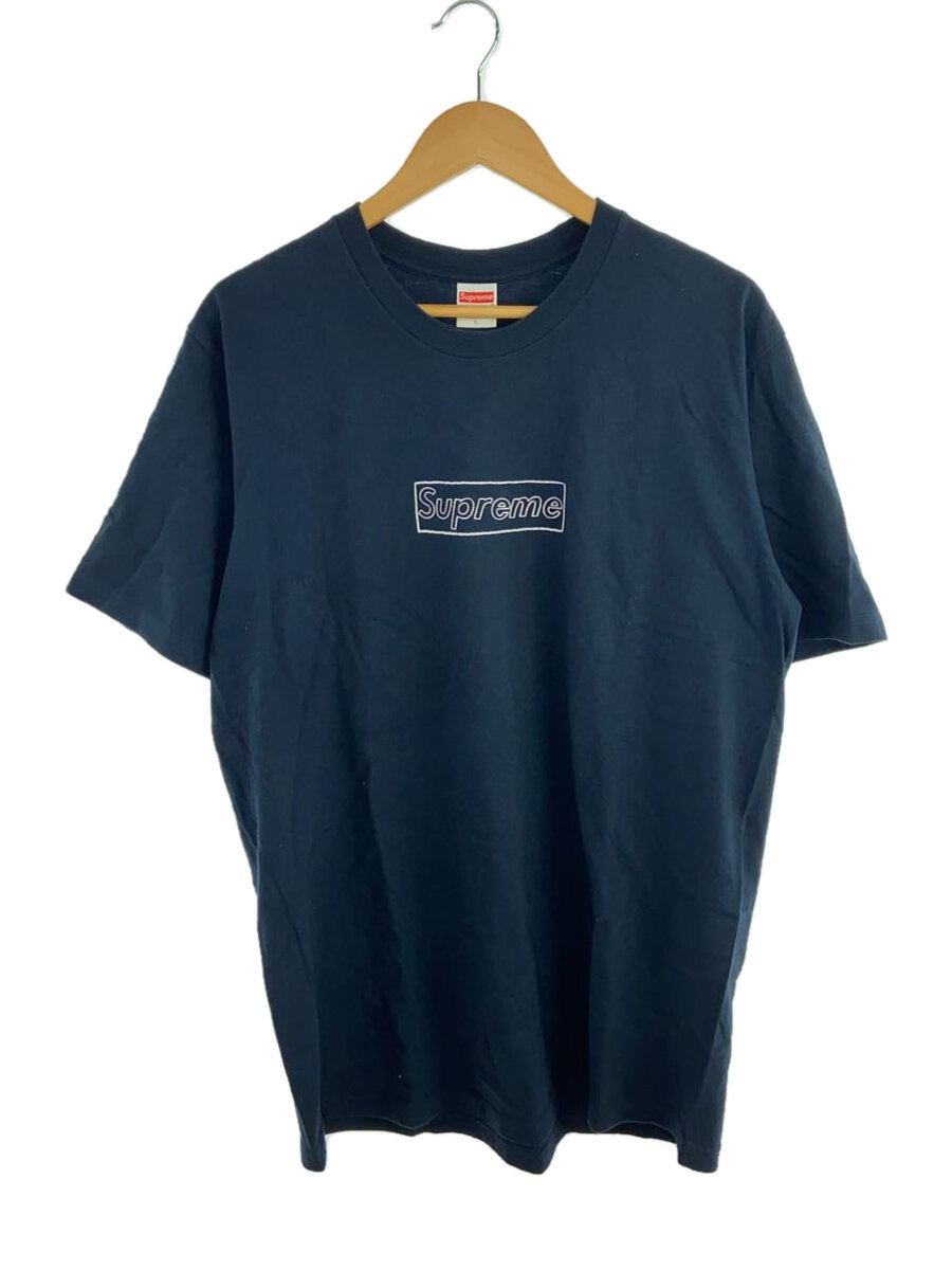 【中古】Supreme◆21SS/kaws chalk logo tee/Tシャツ/L/コットン/BLK//BOX【メンズウェア】|2nd STREET 店