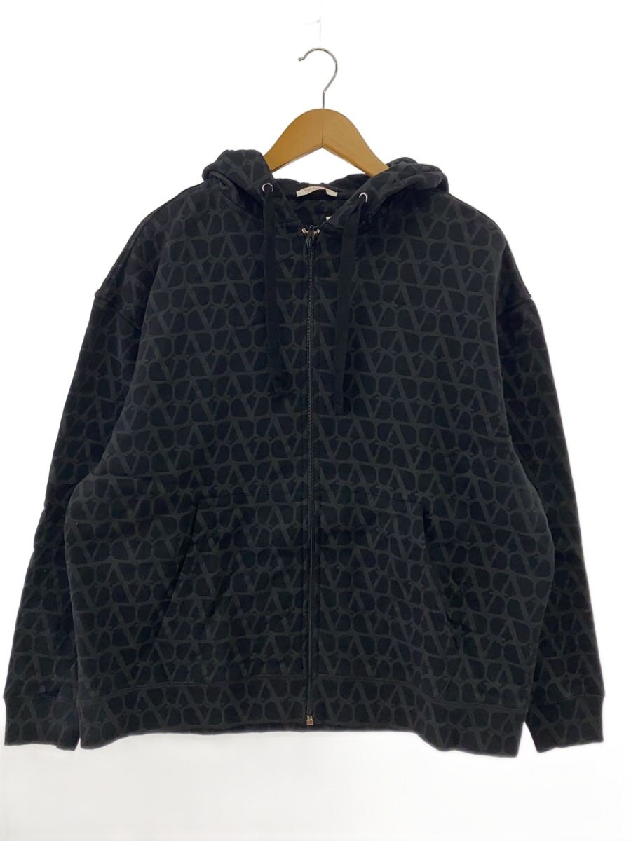 【中古】VALENTINO◆イコノグラフ/トワル/ジップパーカー/S/コットン/BLK/総柄/4V3MF27K9VU【メンズウェア】｜2ｎｄ STREET 店