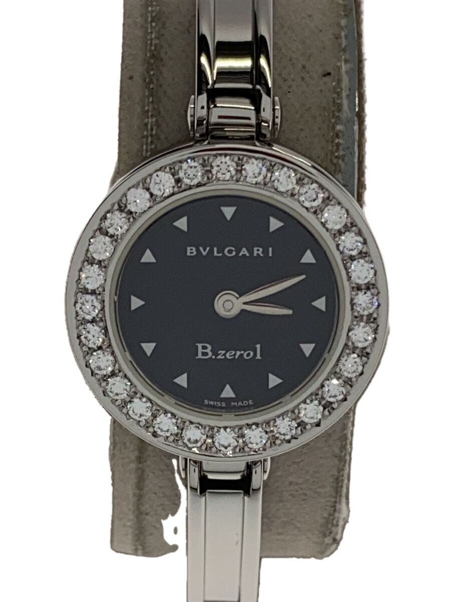 【中古】BVLGARI◆石英ウオッチ/B-zero1/非雨合羽/アナログ/ステンレス鋼/BLK/SLV/202409WOH済【服飾雑貨他】